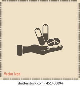 Vector icon Vial of medicine