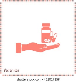 Vector icon Vial of medicine