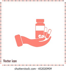 Vector icon Vial of medicine 