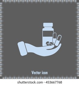 Vector icon Vial of medicine 