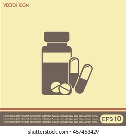 Vector icon Vial of medicine 