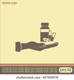 Vector icon Vial of medicine