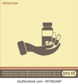 Vector icon Vial of medicine 