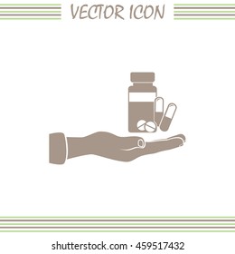 Vector icon Vial of medicine