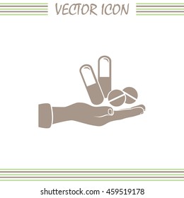 Vector icon Vial of medicine