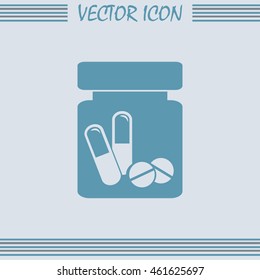 Vector icon Vial of medicine 