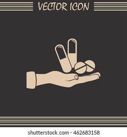 Vector icon Vial of medicine