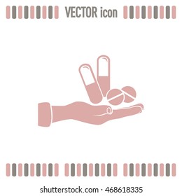 Vector icon Vial of medicine