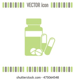 Vector icon Vial of medicine 
