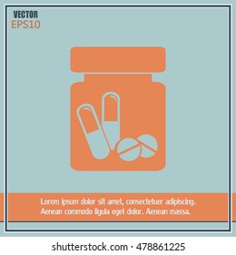 Vector icon Vial of medicine 