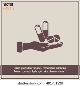 Vector icon Vial of medicine
