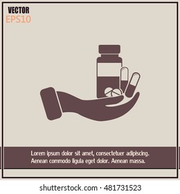 Vector icon Vial of medicine 