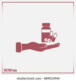 Vector icon Vial of medicine