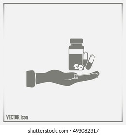 Vector icon Vial of medicine