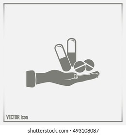 Vector icon Vial of medicine