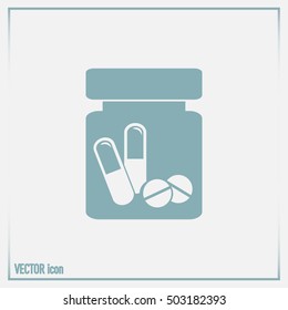 Vector icon Vial of medicine 