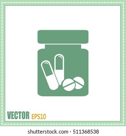 Vector icon Vial of medicine 