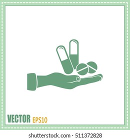 Vector icon Vial of medicine
