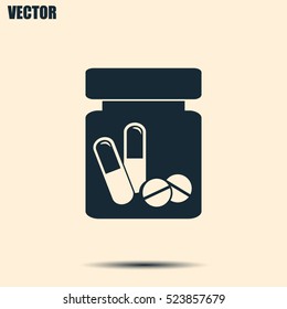 Vector icon Vial of medicine 
