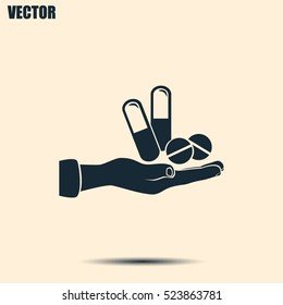 Vector icon Vial of medicine