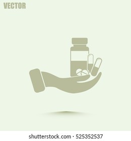 Vector icon Vial of medicine 