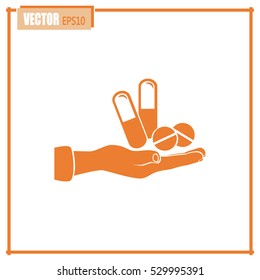 Vector icon Vial of medicine