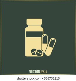 Vector icon Vial of medicine 