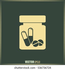 Vector icon Vial of medicine 