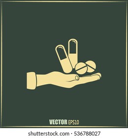 Vector icon Vial of medicine