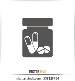Vector icon Vial of medicine 