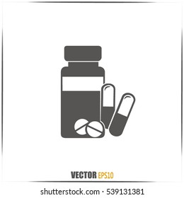 Vector icon Vial of medicine 