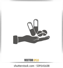 Vector icon Vial of medicine