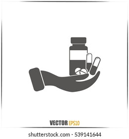 Vector icon Vial of medicine 