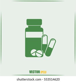 Vector icon Vial of medicine 