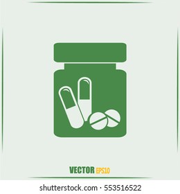 Vector icon Vial of medicine 