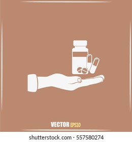 Vector icon Vial of medicine