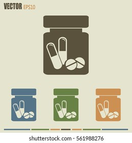 Vector icon Vial of medicine 