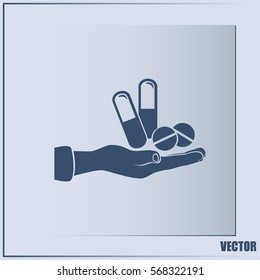 Vector icon Vial of medicine