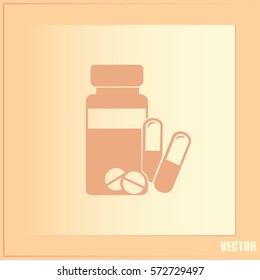 Vector icon Vial of medicine 