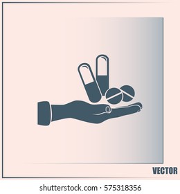 Vector icon Vial of medicine