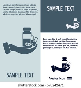 Vector icon Vial of medicine 