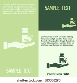Vector icon Vial of medicine