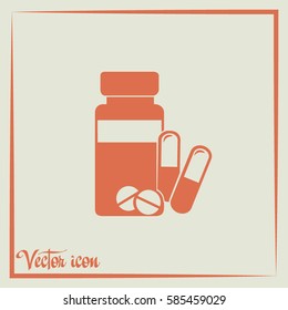 Vector icon Vial of medicine 