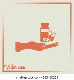 Vector icon Vial of medicine