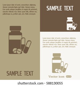 Vector icon Vial of medicine 