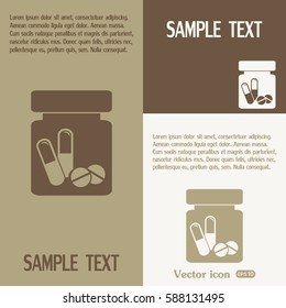 Vector icon Vial of medicine 