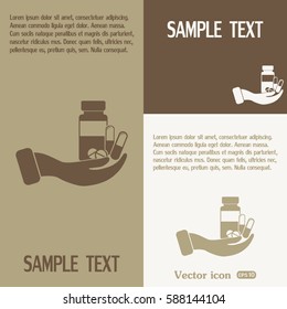 Vector icon Vial of medicine 
