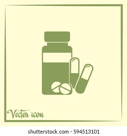 Vector icon Vial of medicine 