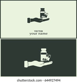 Vector icon Vial of medicine