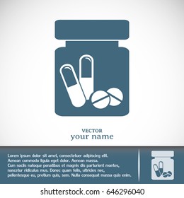 Vector icon Vial of medicine 